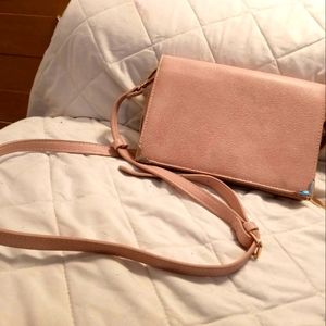 Urban expressions pink vegan leather crossbody/clutch